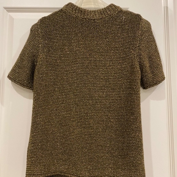 Gold Short Sleeve Sweater - Picture 9 of 10